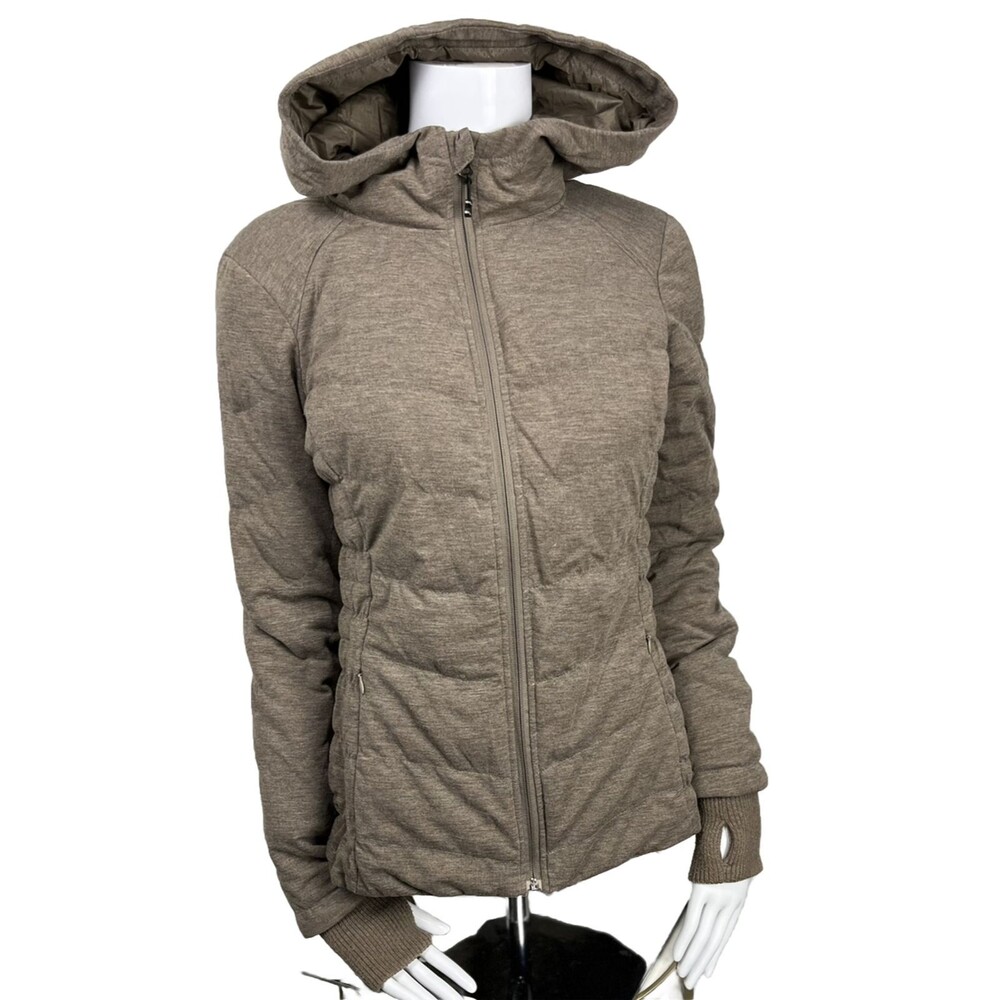 Be By Blanc Noir Down Puffer Jacket Hooded Parka Brown XS‎ Designer Luxury Coat